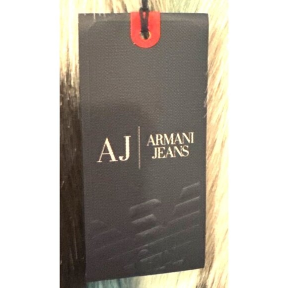 AJ Armani Jeans Multi-Color Faux Fur Jacket Size 2 - Picture 6 of 6